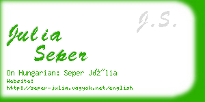 julia seper business card